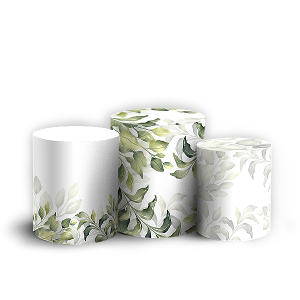 Capas Trio Cilindro Sublimado Vest Facil - Folhagem