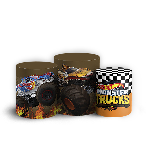 Capas Trio Cilindro Sublimado Vest Facil - Hot Wheels