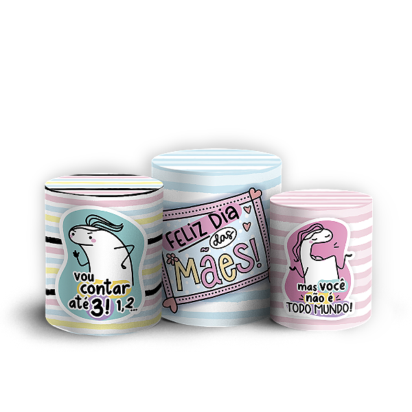 Capas Trio Cilindro Sublimado Vest Facil - Dia das Mães