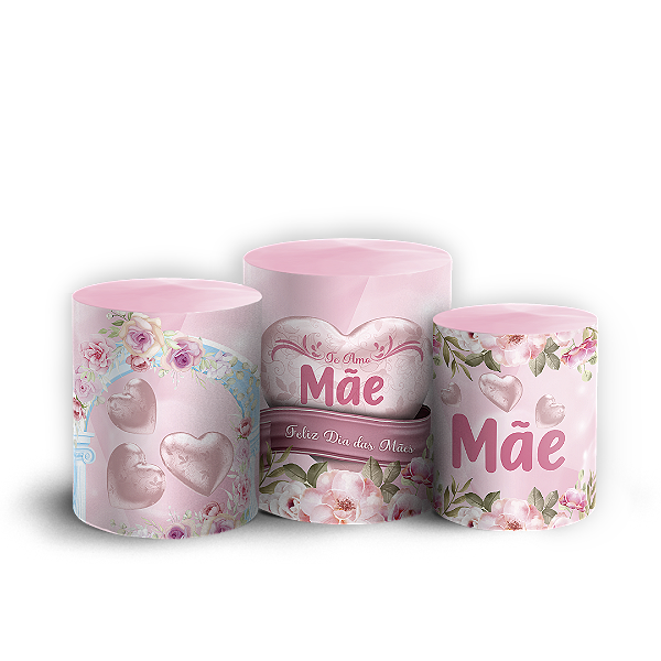 Capas Trio Cilindro Sublimado Vest Facil - Dia das Mães