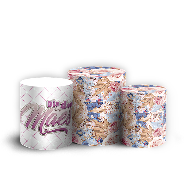Capas Trio Cilindro Sublimado Vest Facil - Dia das Mães