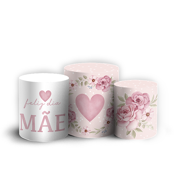 Capas Trio Cilindro Sublimado Vest Facil - Dia das Mães