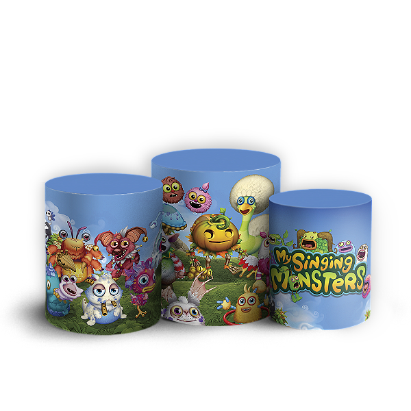 Capas Trio Cilindro Sublimado Vest Facil - My Singing Monsters