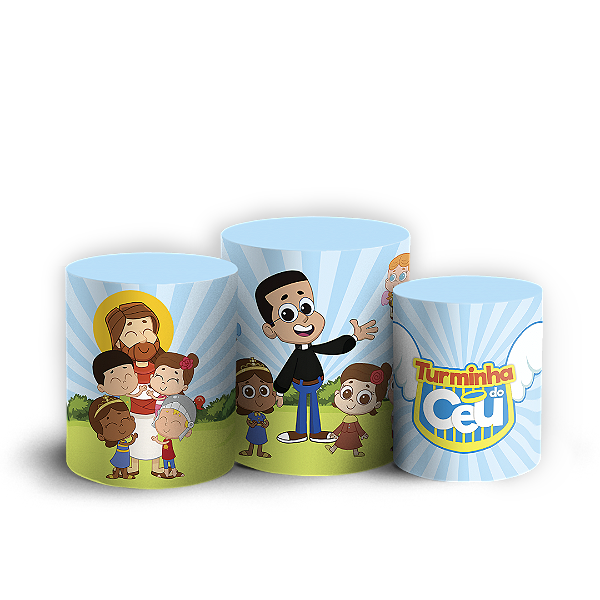 Capas Trio Cilindro Sublimado Vest Facil - Turminha do Céu