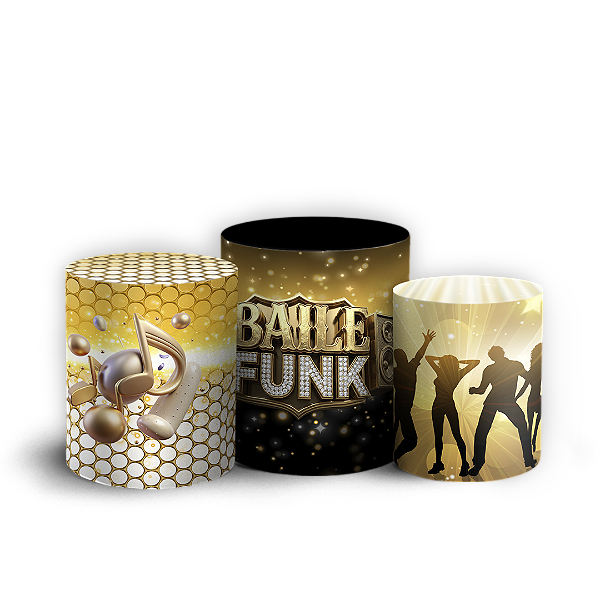 Capas Trio Cilindro Sublimado Vest Facil - Baile Funk