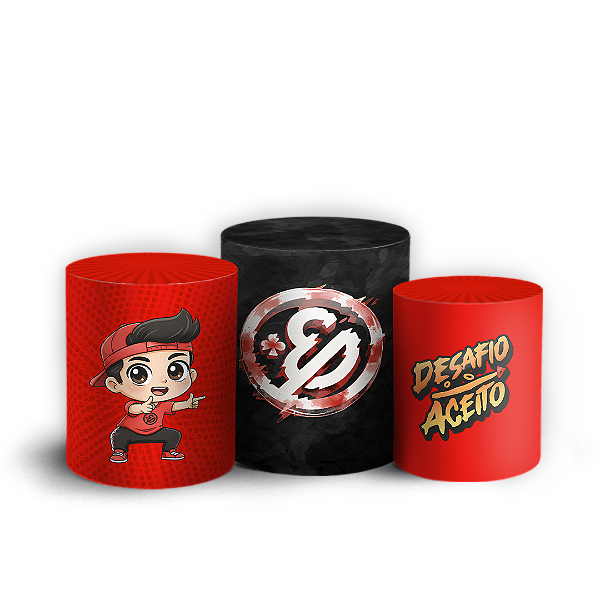 Capas Trio Cilindro Sublimado Vest Facil - Enaldinho