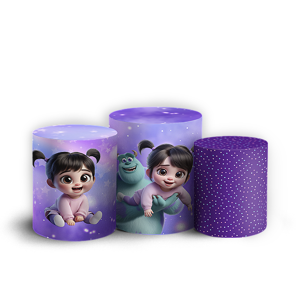 Capas Trio Cilindro Sublimado Vest Facil - Monstros Sa