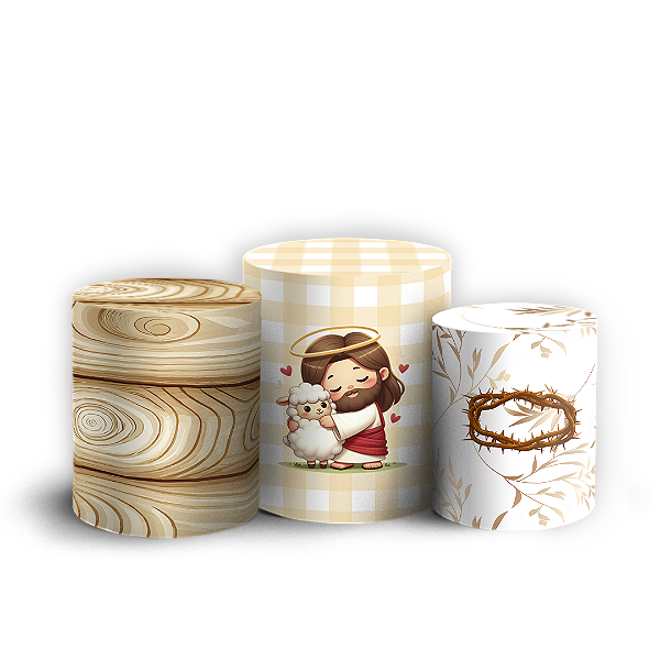 Capas Trio Cilindro Sublimado Vest Facil - Pascoa