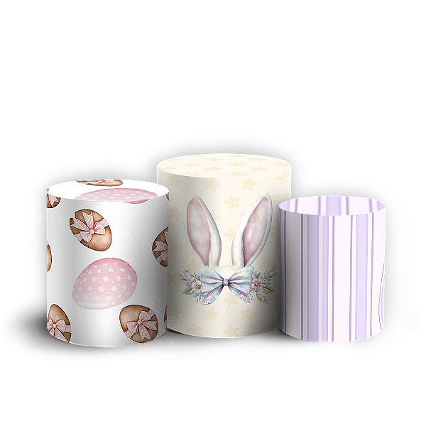 Capas Trio Cilindro Sublimado Vest Facil - Pascoa