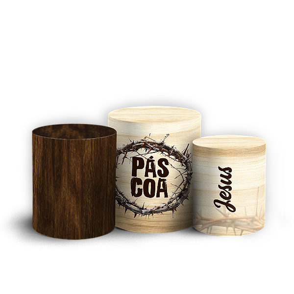 Capas Trio Cilindro Sublimado Vest Facil - Pascoa