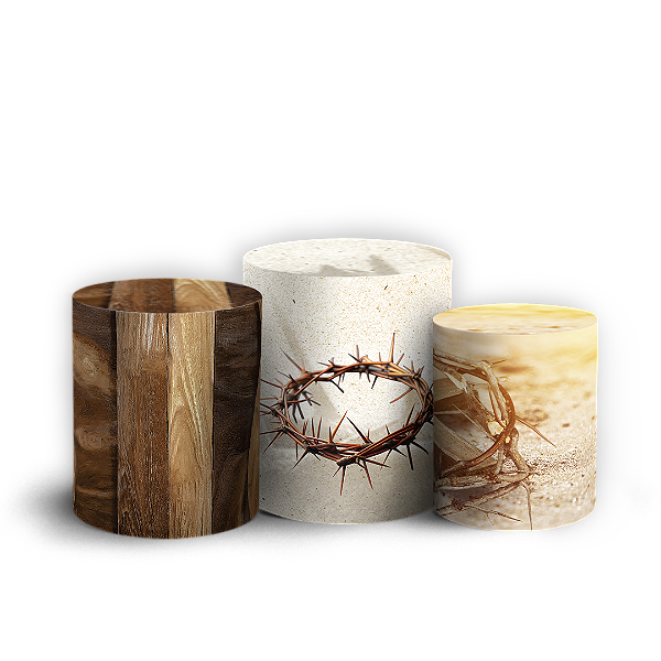 Capas Trio Cilindro Sublimado Vest Facil - Pascoa