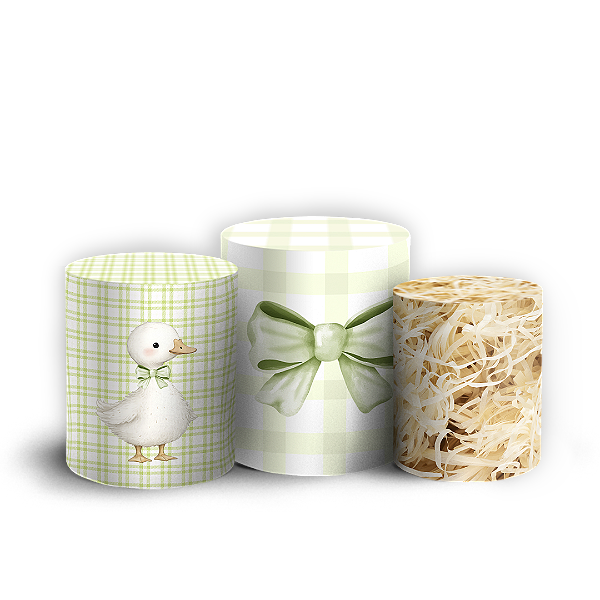 Capas Trio Cilindro Sublimado Vest Facil - Patinhos