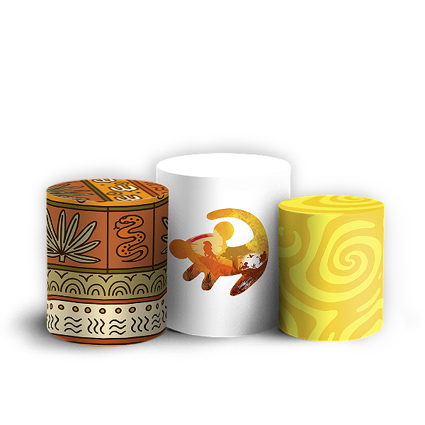 Capas Trio Cilindro Sublimado Vest Facil - Rei Leão