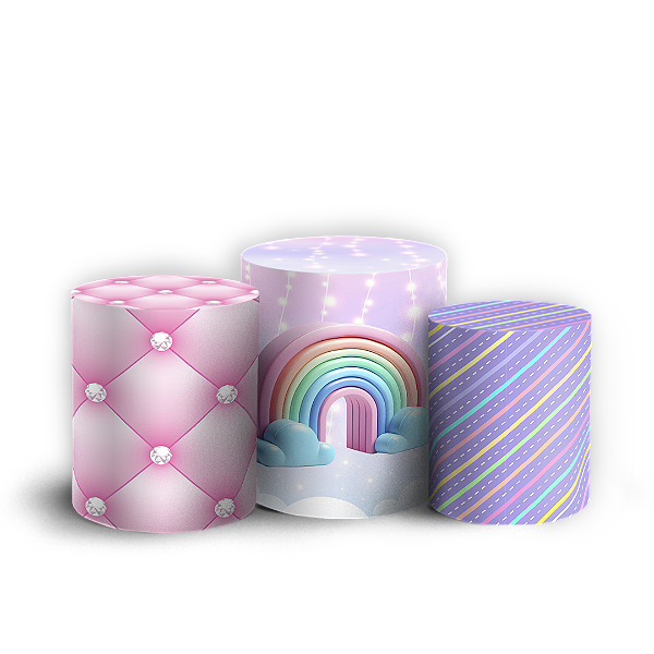 Capas Trio Cilindro Sublimado Vest Facil - Ursinhos Carinhosos