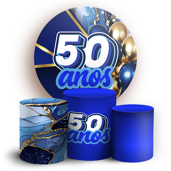 Capas Painel Redondo e Trio Cilindro Sublimado - 50-Anos