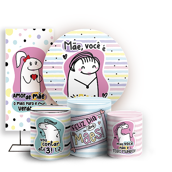 Capas Painel Redondo Trio Cilindro e Faixa Lateral Sublimado - Mãe