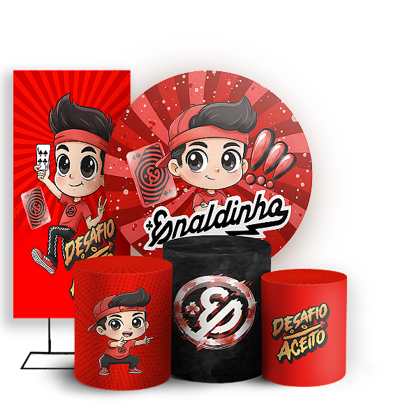 Capas Painel Redondo Trio Cilindro e Faixa Lateral Sublimado - Enaldinho