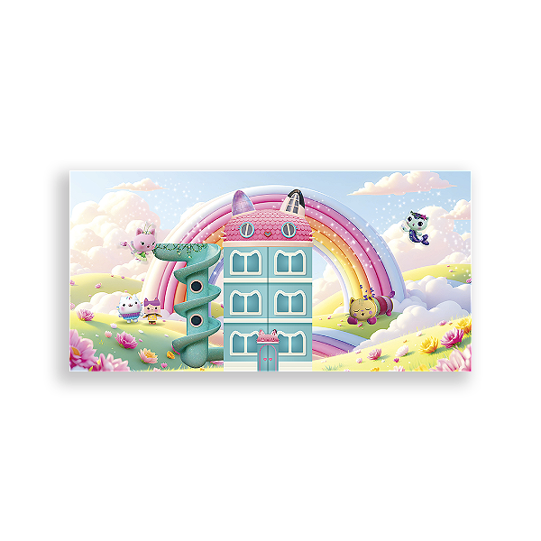 Capa Painel Retangular Sublimado - Casa Mágica da Gabby