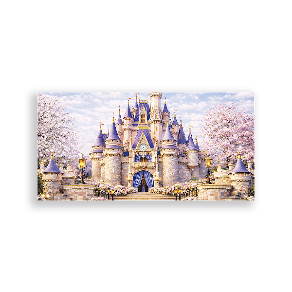 Capa Painel Retangular Sublimado - Castelo Rosa