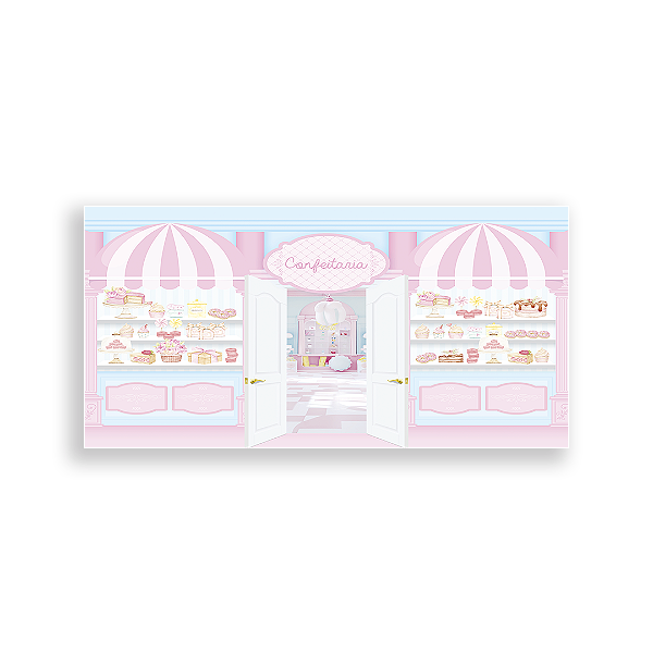 Capa Painel Retangular Sublimado - Confeitaria