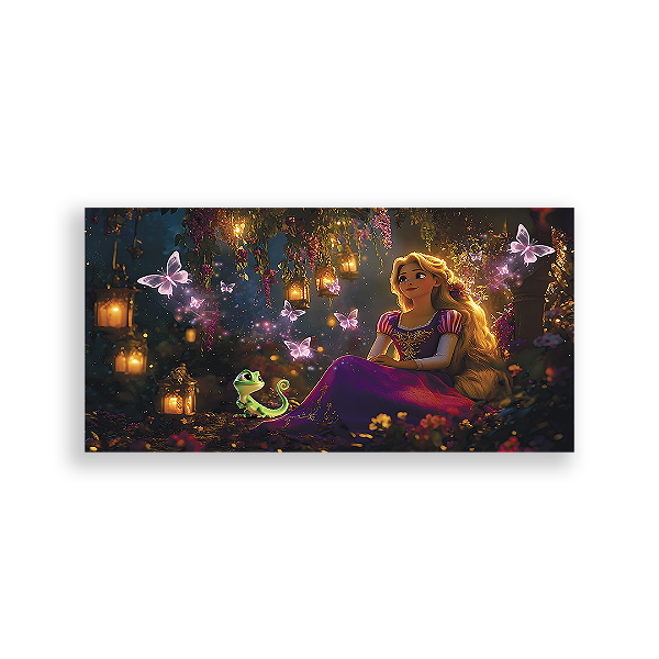 Capa Painel Retangular Sublimado - Rapunzel Enrolados