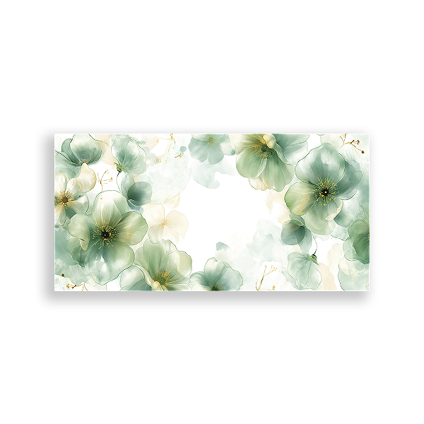 Capa Painel Retangular Sublimado - Flor Verde