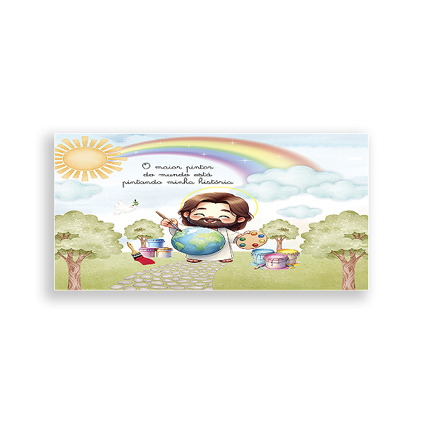 Capa Painel Retangular Sublimado - Jesus Maior Pintor