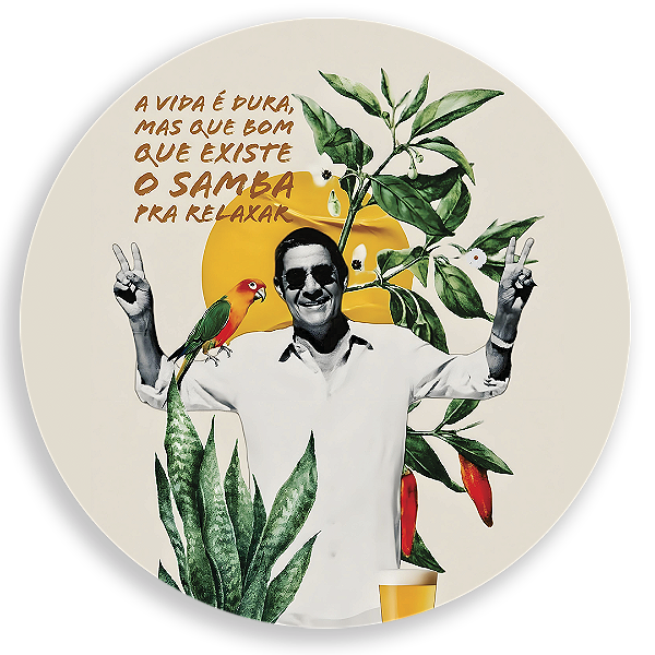 Capa Painel Redondo Sublimado - Brasilidade