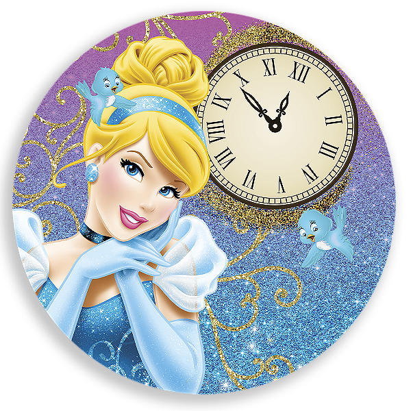 Capa Painel Redondo Sublimado - Cinderela