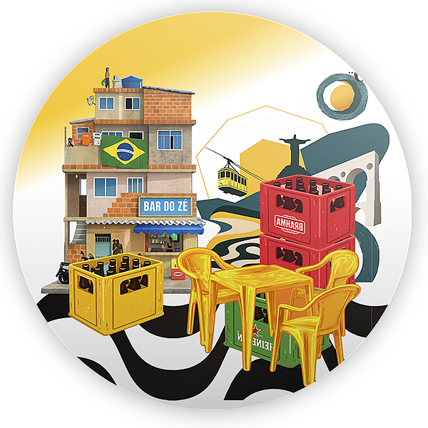 Capa Painel Redondo Sublimado - Brasilidade