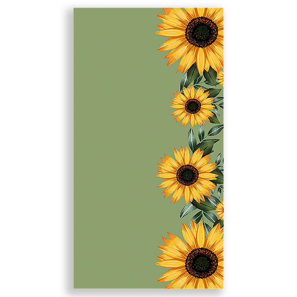 Capa Faixa Lateral Sublimado - Girassol Floral