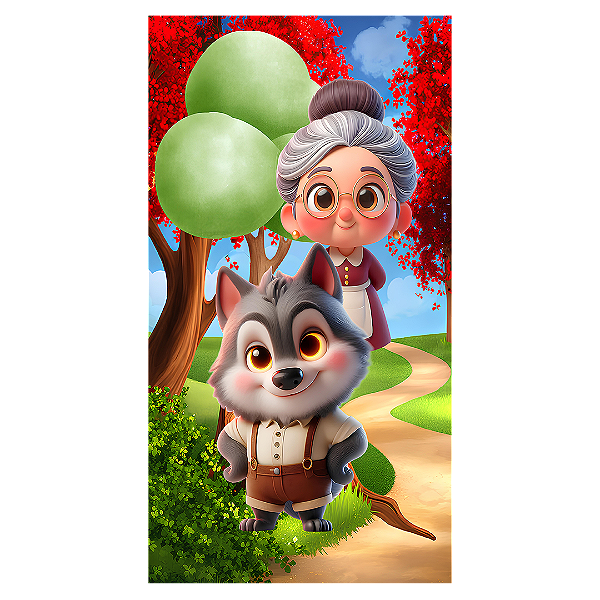 Capa Faixa Lateral Sublimado - Chapeuzinho Vermelho