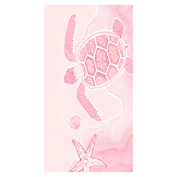 Capa Faixa Lateral Sublimado - Fundo do Mar Conchas