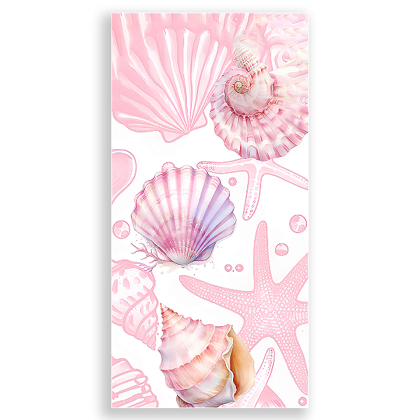 Capa Faixa Lateral Sublimado - Fundo do Mar Conchas