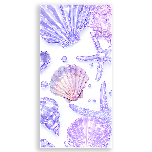 Capa Faixa Lateral Sublimado - Fundo do Mar Conchas