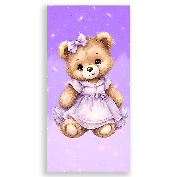 Capa Faixa Lateral Sublimado - Ursinha Lilas