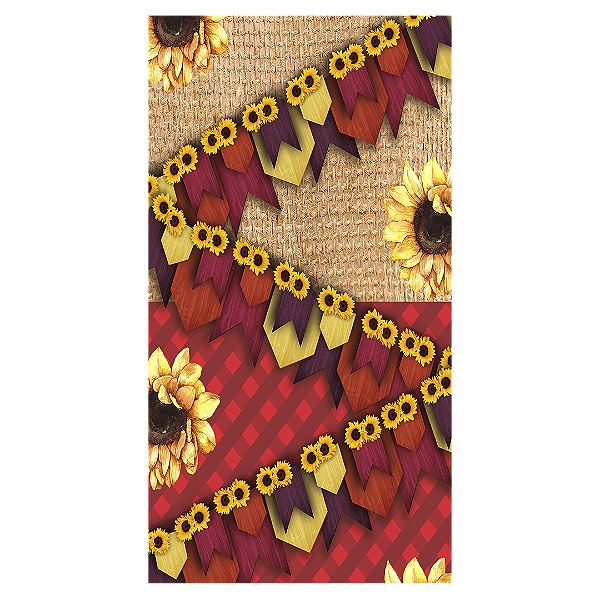 Capa Faixa Lateral Sublimado - Festa Junina