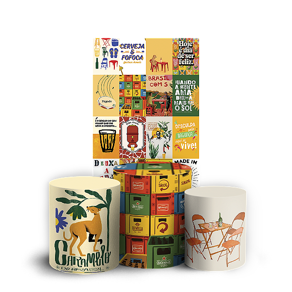 Capas Faixa Lateral e Trio Cilindro Sublimado Vest Facil - Brasilidade