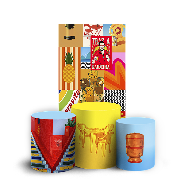 Capas Faixa Lateral e Trio Cilindro Sublimado Vest Facil - Brasilidade