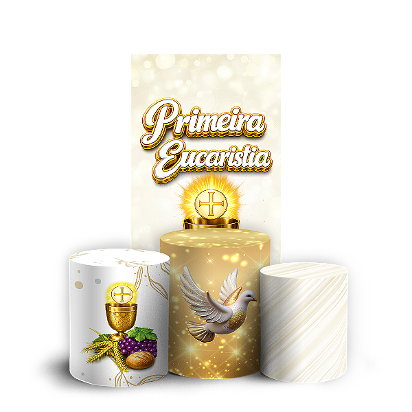 Capas Faixa Lateral e Trio Cilindro Sublimado Vest Facil - Eucaristia