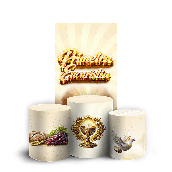 Capas Faixa Lateral e Trio Cilindro Sublimado Vest Facil - Eucaristia
