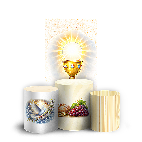 Capas Faixa Lateral e Trio Cilindro Sublimado Vest Facil - Eucaristia