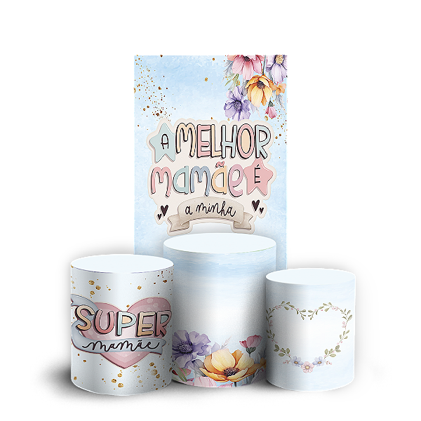 Capas Faixa Lateral e Trio Cilindro Sublimado Vest Facil - Dias das Mães