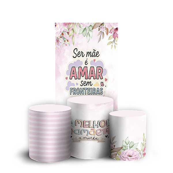 Capas Faixa Lateral e Trio Cilindro Sublimado Vest Facil - Dias das Mães