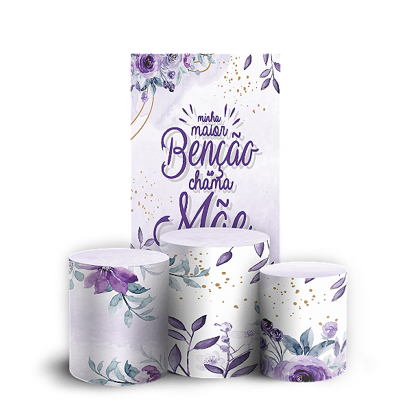 Capas Faixa Lateral e Trio Cilindro Sublimado Vest Facil - Dias das Mães