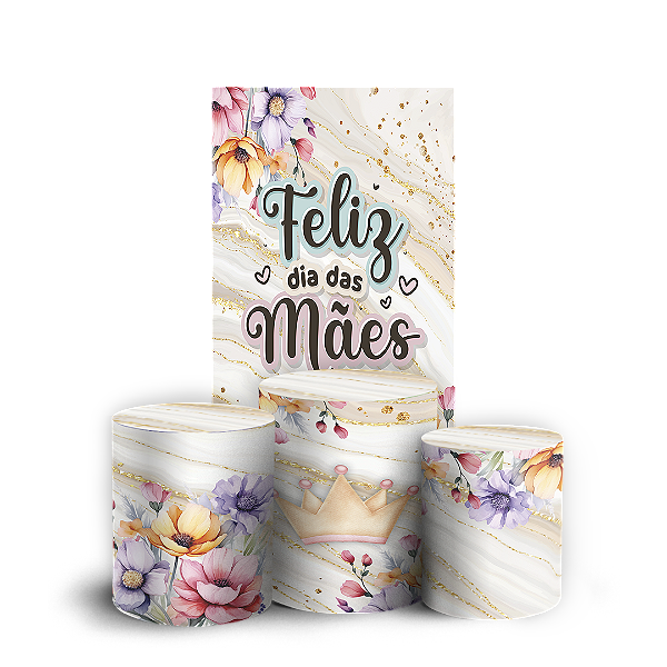 Capas Faixa Lateral e Trio Cilindro Sublimado Vest Facil - Dias das Mães