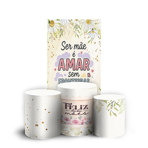 Capas Faixa Lateral e Trio Cilindro Sublimado Vest Facil - Dias das Mães