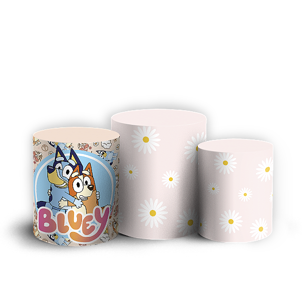 Capas Trio Cilindro Sublimado Vest Facil - Bluey