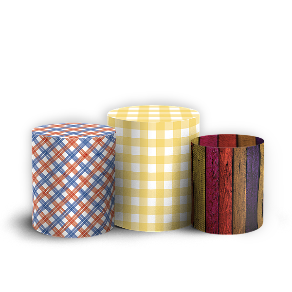 Capas Trio Cilindro Sublimado Vest Facil - Festa Junina