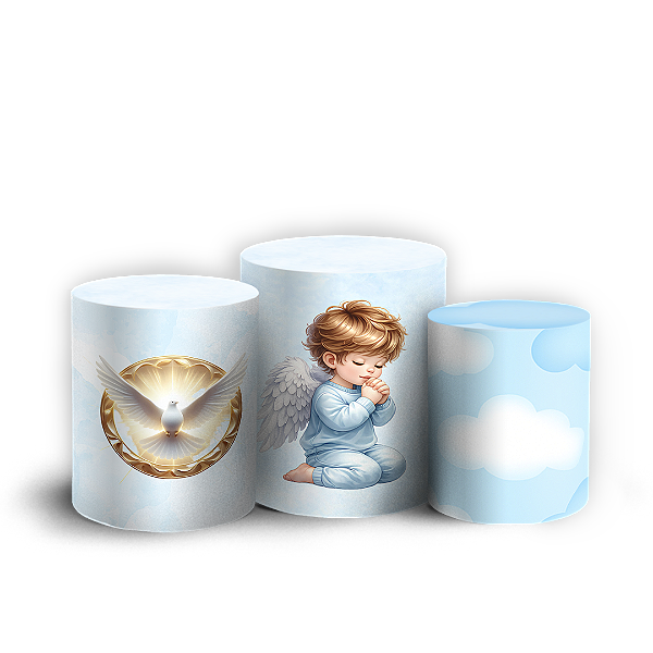 Capas Trio Cilindro Sublimado Vest Facil - Batizado